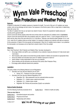 Rationale: A balance of ultraviolet (UV) radiation exposure is