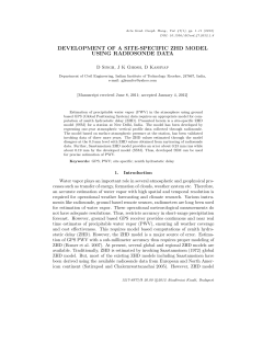development of a site-specific zhd model using radiosonde data