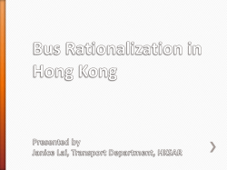 Bus Rationalization · Hong Kong