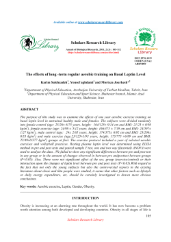 term regular aerobic training on Basal Leptin Level