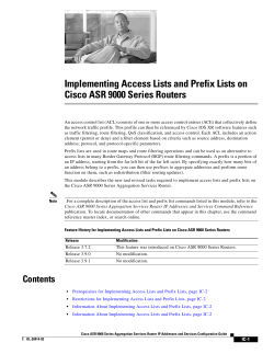 Configuring Access Lists and Prefix Lists on Cisco ASR 9000 Series