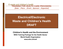 e-waste and children`s health