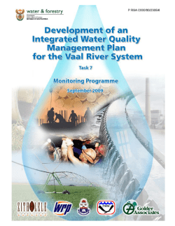 Monitoring Programme (P RSA C000/00/2305/6)