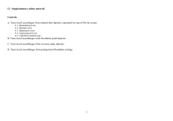 Trace fossil assembages from Channel belt deposits, separated by