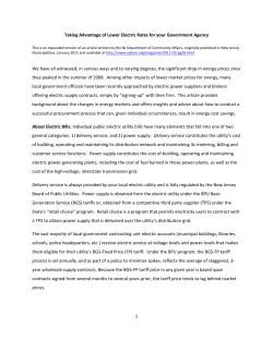 Taking Advantage Of Lower Electric Rates For