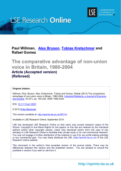 and Rafael Gomez The comparative advantage of non