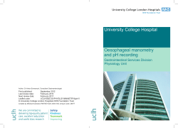 Oesophageal Manometry and pH Recording