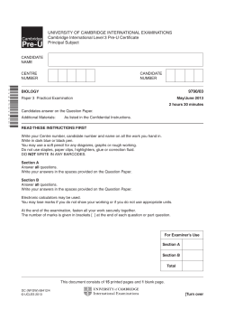 9790/03 UNIVERSITY OF CAMBRIDGE INTERNATIONAL