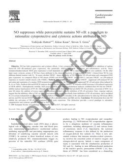 NO suppresses while peroxynitrite sustains NF