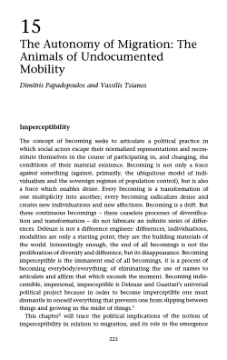 The Autonomy of Migration: The Animals of Undocumented Mobility
