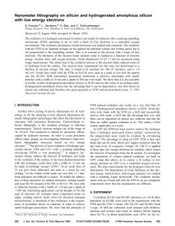 Nanometer lithography on silicon and hydrogenated amorphous