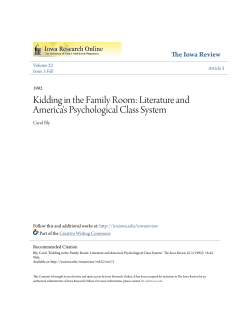 Literature and America`s Psychological Class System