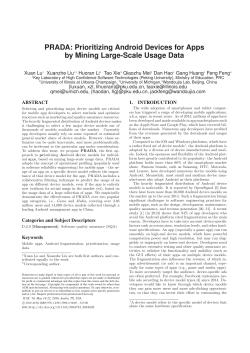 PRADA: Prioritizing Android Devices for Apps by Mining Large