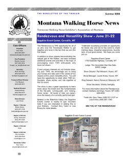 Montana Walking Horse News - Tennessee Walking Horse