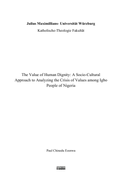 The Value of Human Dignity: A Socio-Cultural