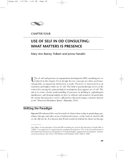 use of self in od consulting: what matters is