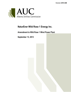 NaturEner Wild Rose 1 Energy Inc.