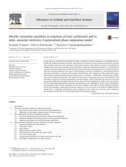 Micelle&ndash;monomer equilibria in solutions of ionic surfactants and in