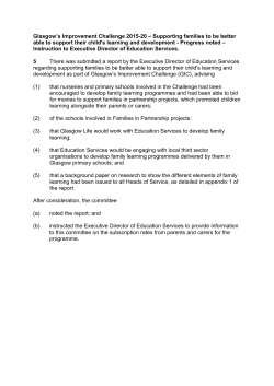 Supporting families to be better able to support their child`s learning