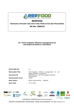Ferti-irrigation efficient management for soil based
