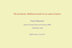 talk slides - Harish-Chandra Research Institute
