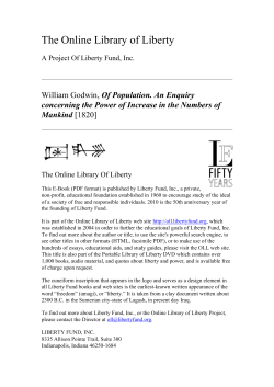 Of Population. An Enquiry concerning the Power of