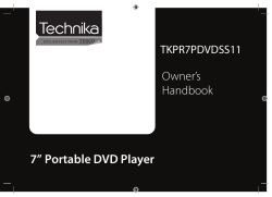 Technika TKPR7PDVDSS11 Portable DVD Player Manual