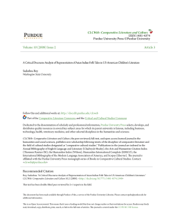 A Critical Discourse Analysis of Representation of - Purdue e-Pubs
