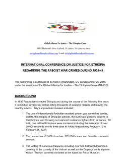 International Conference on Justice for Ethiopia in 1935