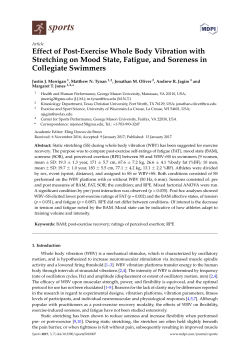 Effect of Post-Exercise Whole Body Vibration with Stretching on