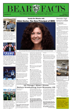 Brewster High School`s official newspaper, Bear Facts