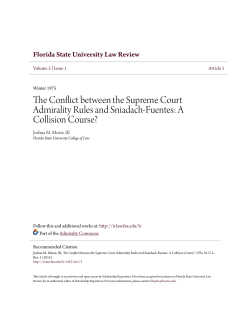 The Conflict between the Supreme Court Admirality Rules and