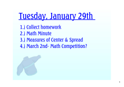 Tuesday, January 29th