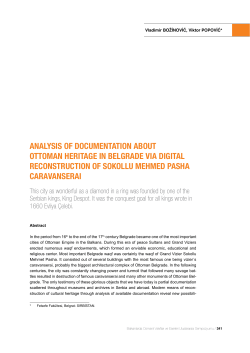 ANALYSIS OF DOCUMENTATION ABOUT OTTOMAN HERITAGE