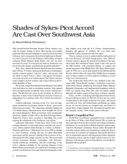 Shades of Sykes-Picot Accord Are Cast Over Southwest Asia