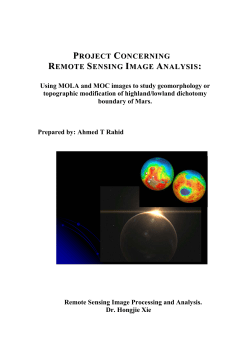 project concerning remote sensing image analysis