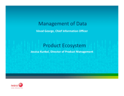 Management of Data Product Ecosystem