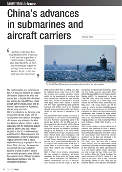 China`s advances in submarines and aircraft carriers