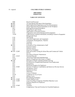 Columbus Policy 5000 - Personnel