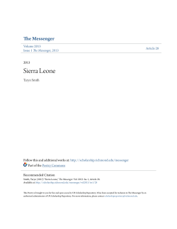 Sierra Leone - UR Scholarship Repository