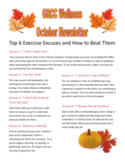 Top 6 Exercise Excuses and How to Beat Them