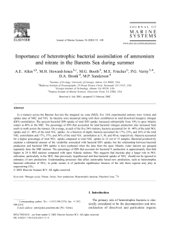 Importance of heterotrophic bacterial assimilation of ammonium and
