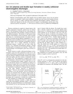 Ion&ndash;ion plasmas and double layer formation in weakly collisional