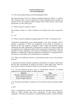 1 Practice Problem Set 11 Gas Chromatography 27