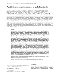 Plant trait responses to grazing &ndash; a global synthesis