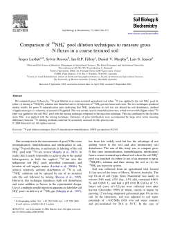 Comparison of NH4 C pool dilution techniques to