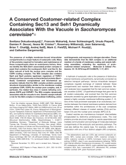A Conserved Coatomer-related Complex Containing