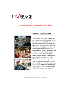 Business Class Surveillance - Leverage Information Systems