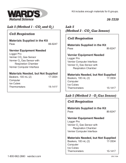Cell Respiration 36-7239 Lab 5 (Method 2