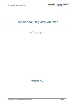 Transitional Registration Plan